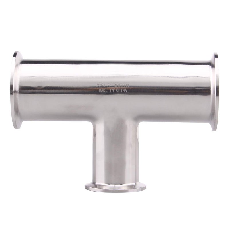 DERNORD Reducing Clamp Tee 3 Way Stainless Steel 304 Sanitary Fitting (2 inch x 2 inch x 1.5 inch) - Image 5